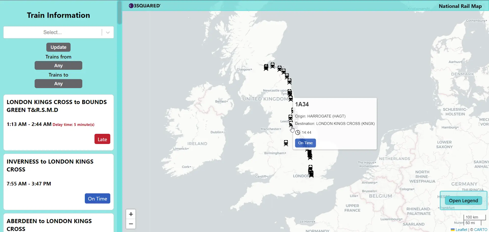 3Squared Train Map